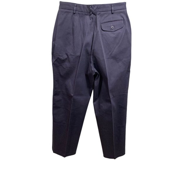 Size 10 Izod Women's Navy Blue Stretch Cotton Chino Pants New Y2K - Picture 6 of 8